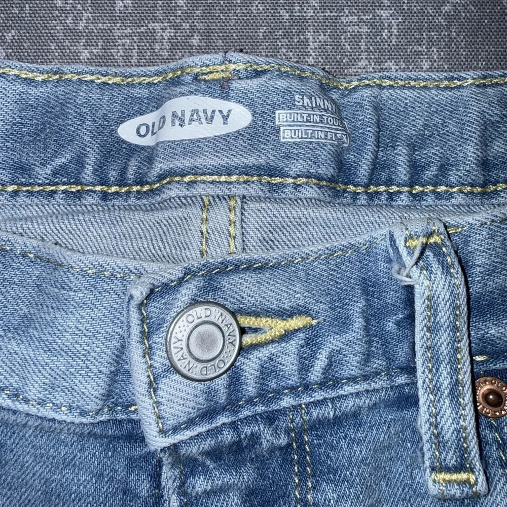 Old Navy Jeans Boys 18 Blue Skinny Built-In Tough Flex Adjustable Waist Denim